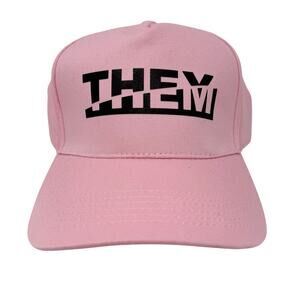 Phluid Project They/Them Pink Dad Hat Baseball Cap Gender Inclusive New